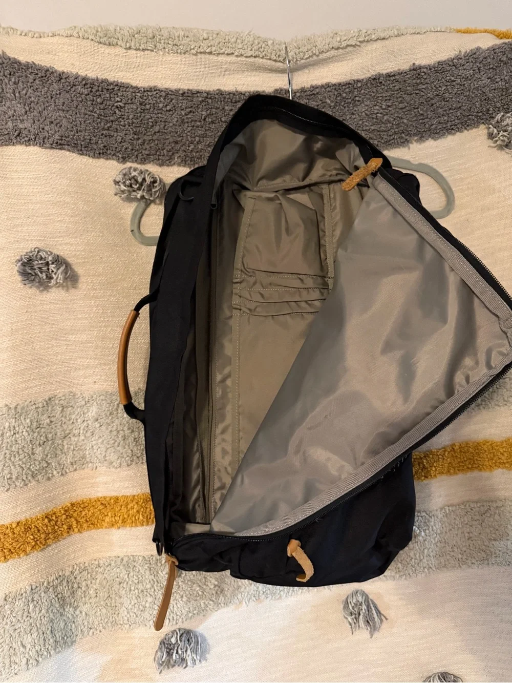 United by Blue - Black Travel Duffel Backpack with Tan Accents